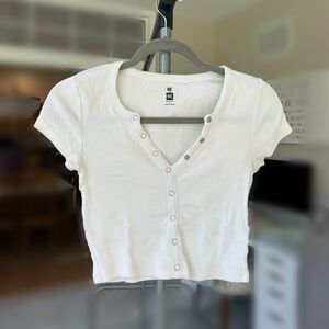 white pacsun crop top